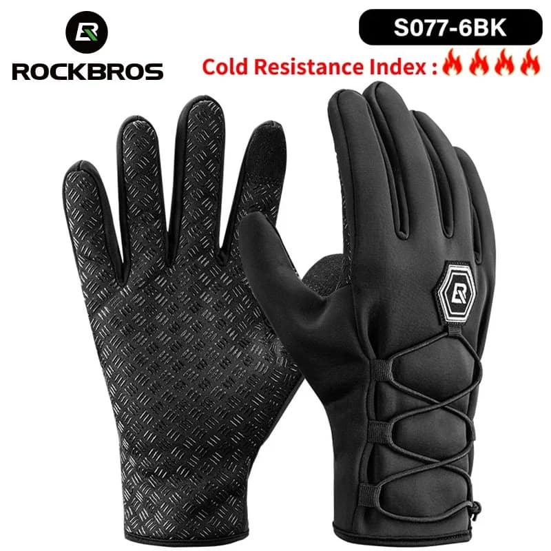 Gants de cyclisme coupe-vent en polaire thermique avec compatibilité écran tactile