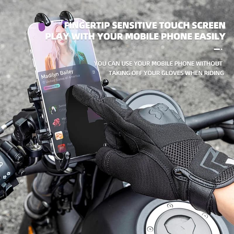 Gants moto tactiles respirants quatre saisons