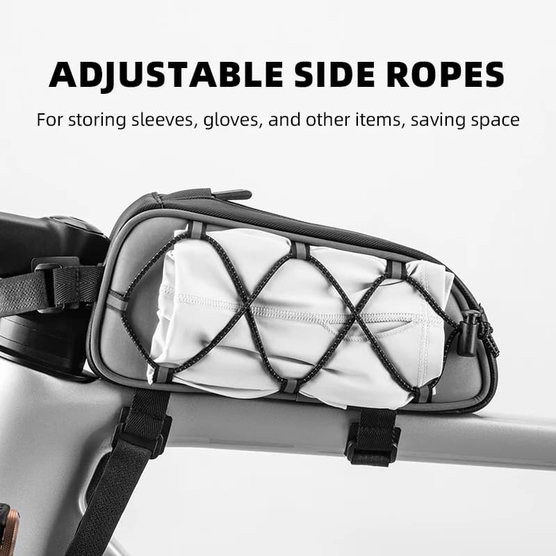 Sacoche de tube supérieur de vélo réfléchissante légère 0,9L