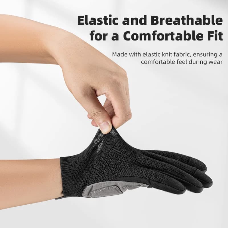 Gants de vélo complets tricotés respirants avec fonction tactile