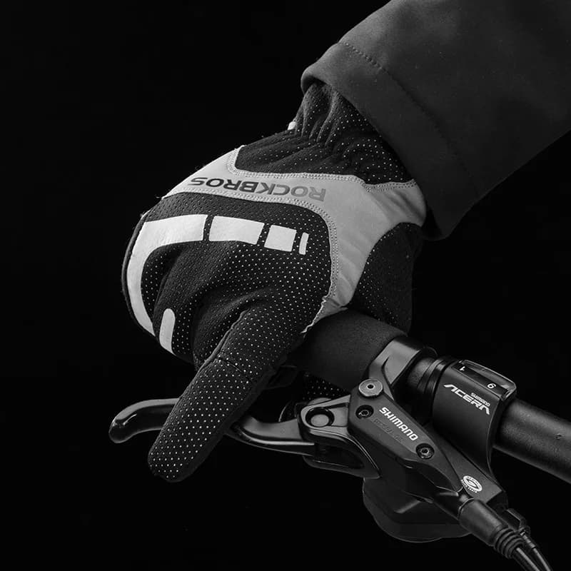 Gants de cyclisme d'hiver à cinq doigts avec écran tactile