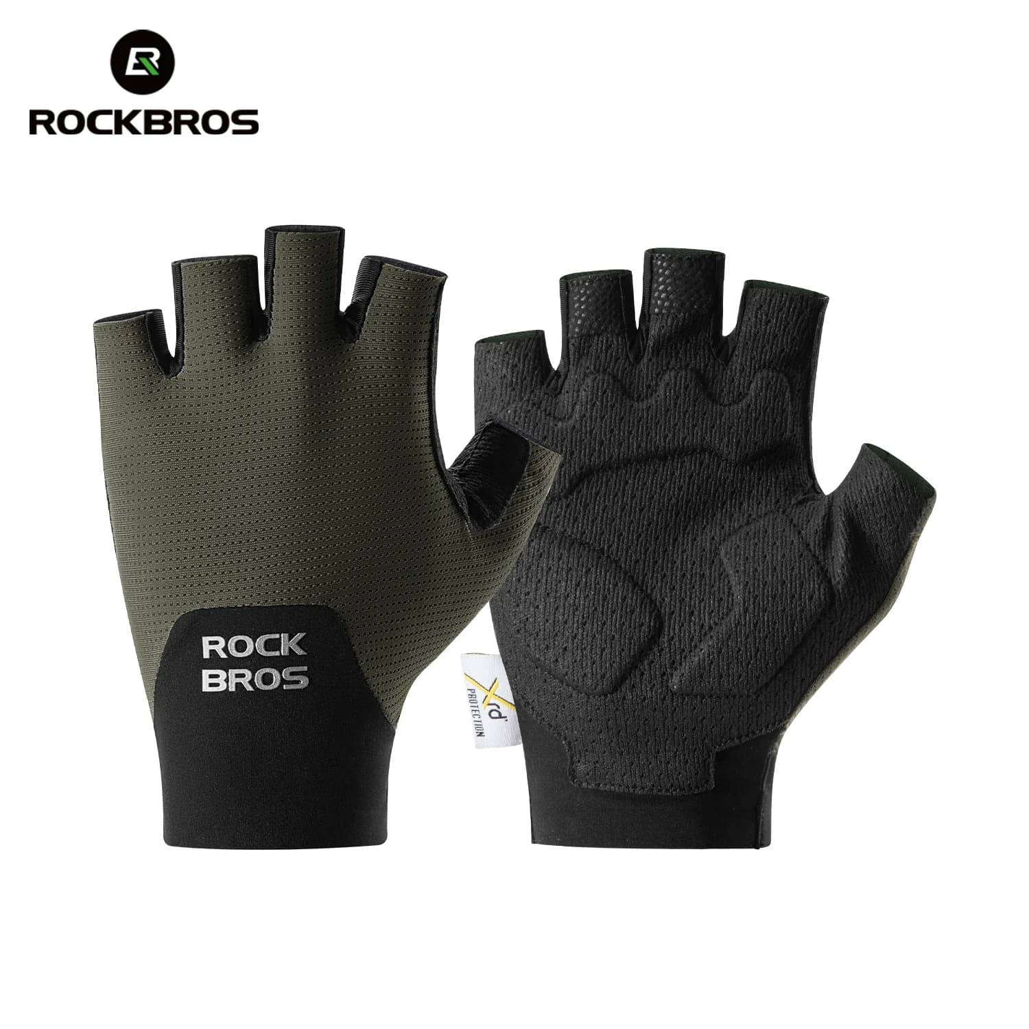 Gants de vélo demi-doigts avec absorption des chocs