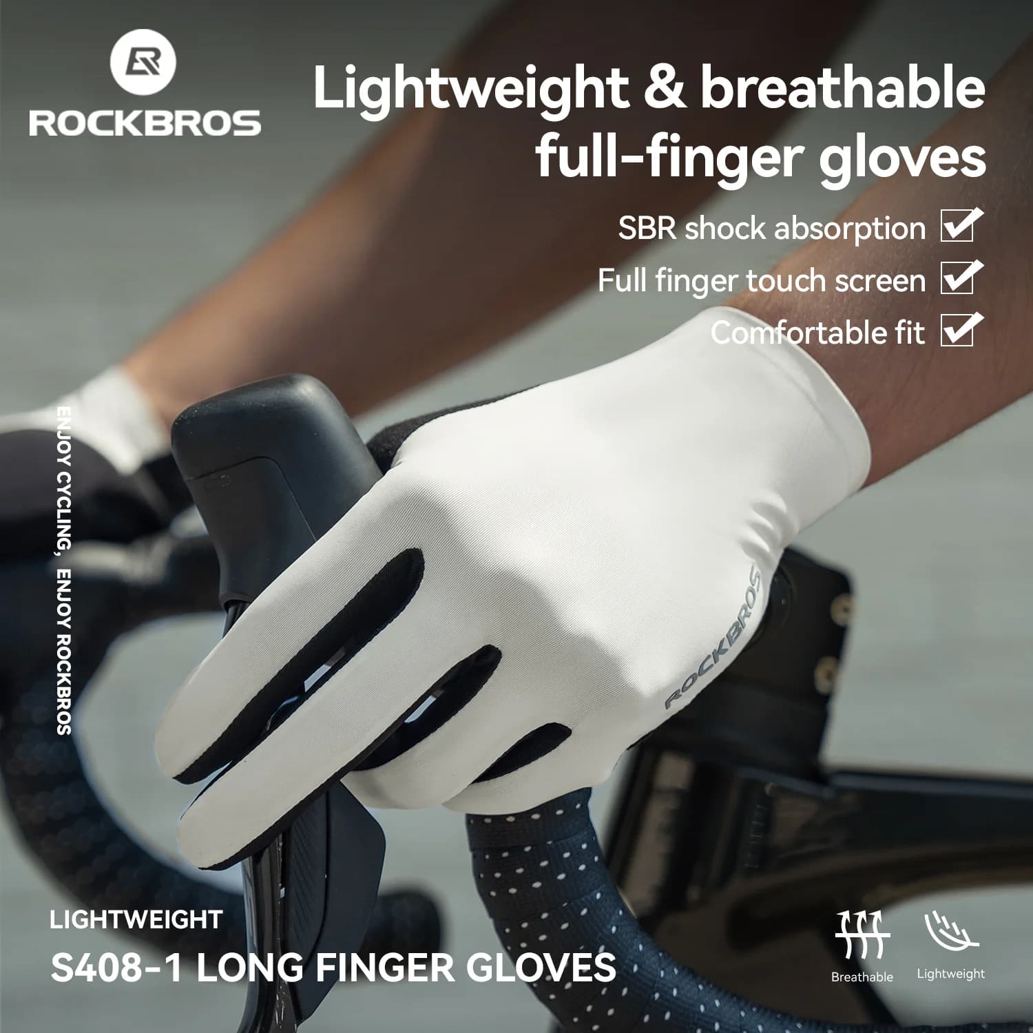 Gants légers anti-chocs à doigts complets