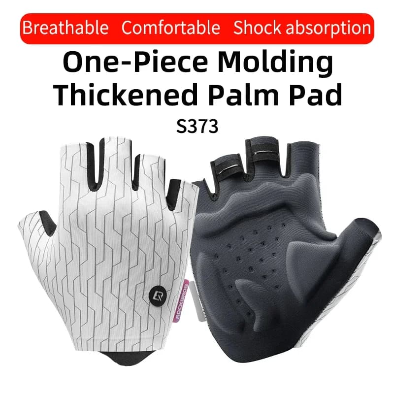 Gants de vélo demi-doigts respirants avec coussins épais