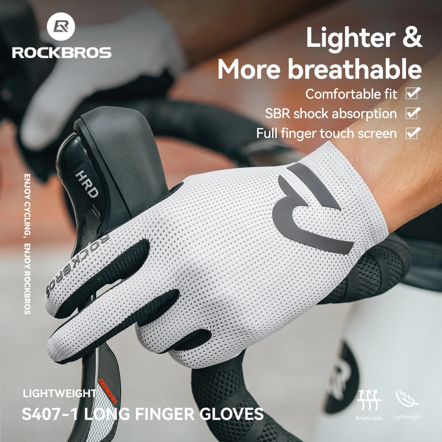 Gants complets tactiles avec absorption des chocs