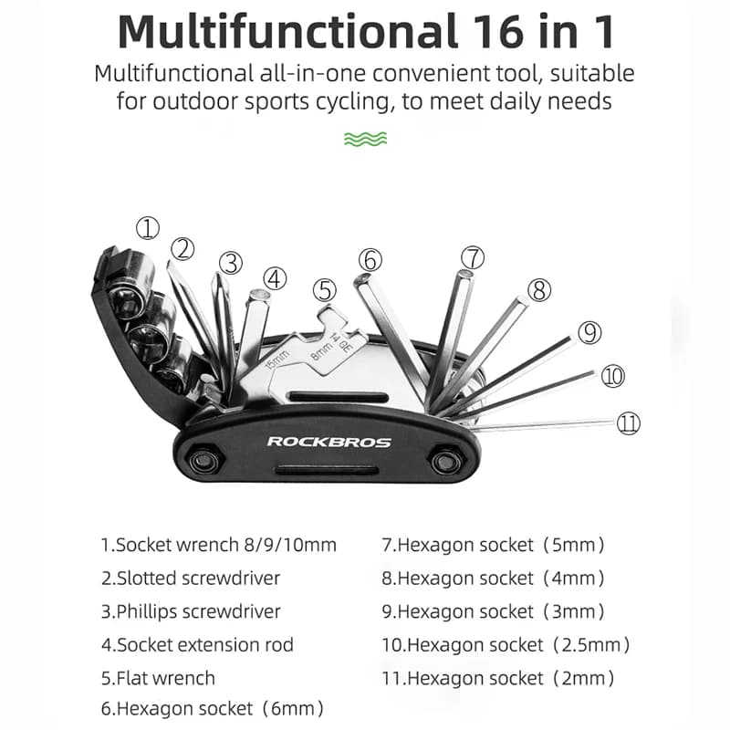 Kit de réparation pour pneus de vélo multifonction portable