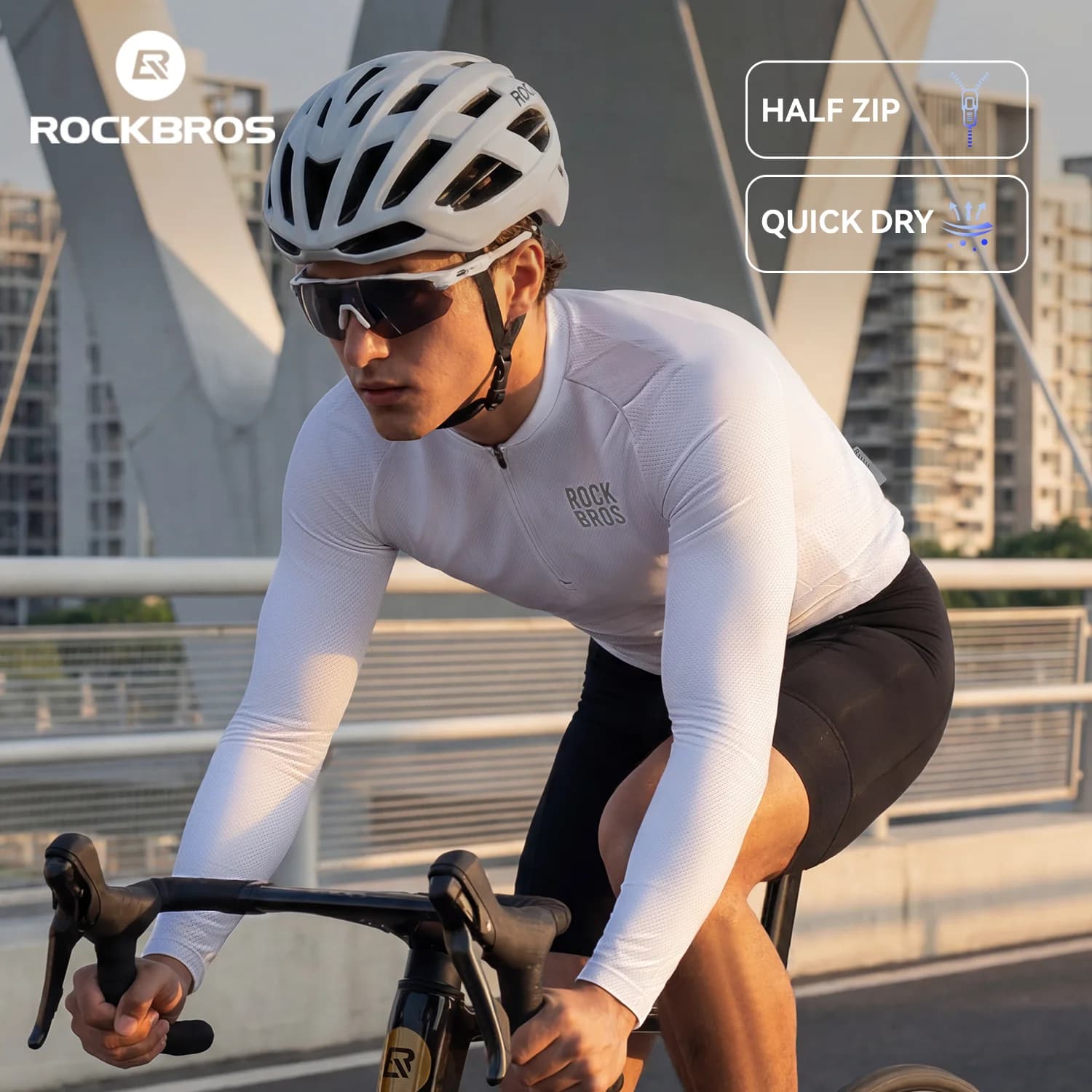 Maillot de cyclisme manches longues respirant à séchage rapide